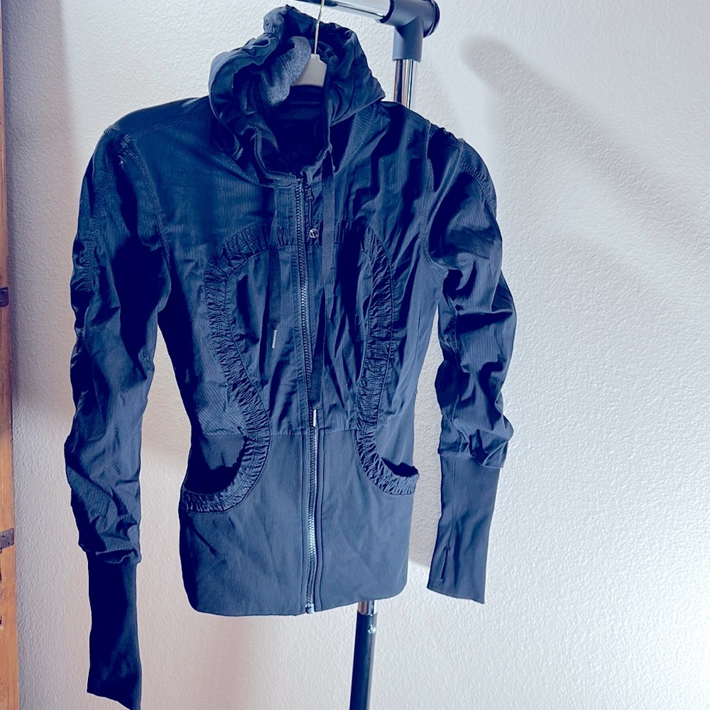 Lululemon Reversible Jacket-Hoodie, Black and Dark Grey.
